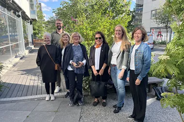 Från vänster: Jessica Samuelsson, Nicholas Levak, Erika Olsson, Gerd Faxén-Irving, Afsaneh Koochek, Frida Axberg, Jenny Widén