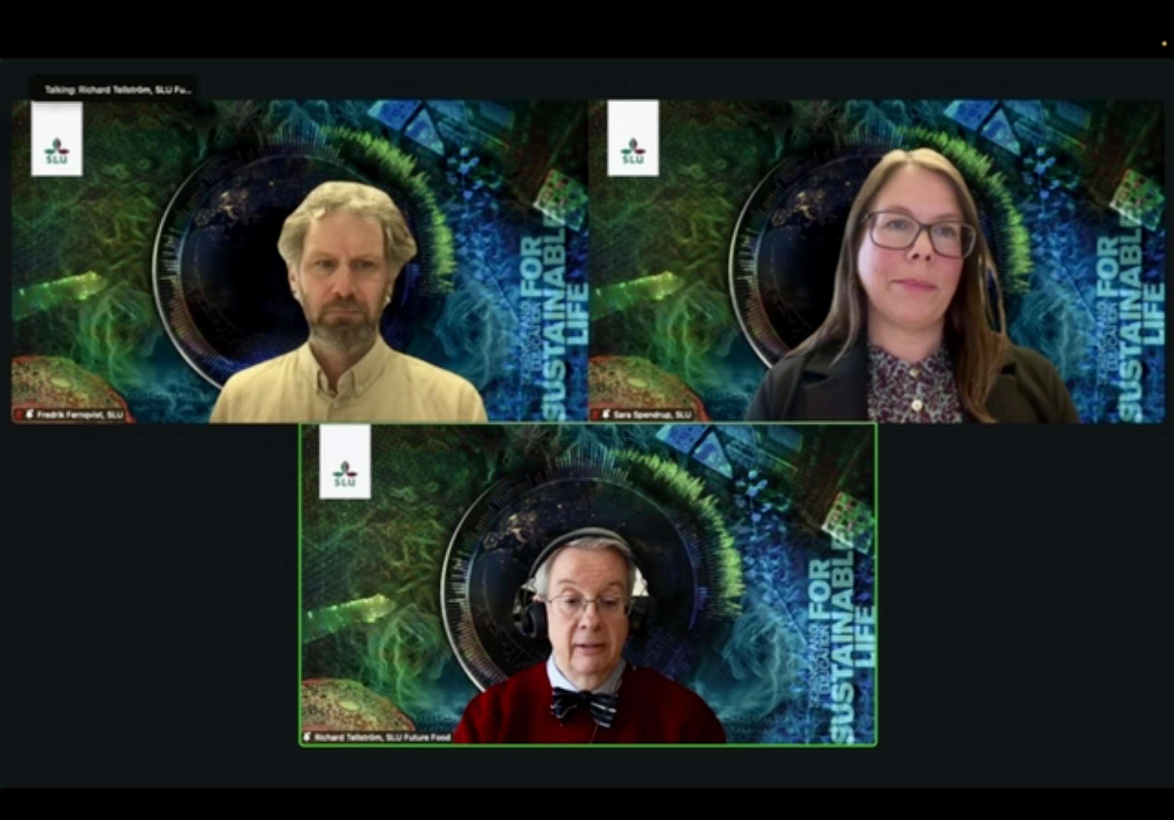 Fredrik Fernqvist, Richard Tellström och Sara Spendrup